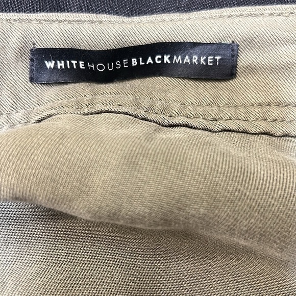 WHBM “The 5” Short” Army Green colored,decorative crisscross side stitches - Picture 10 of 12